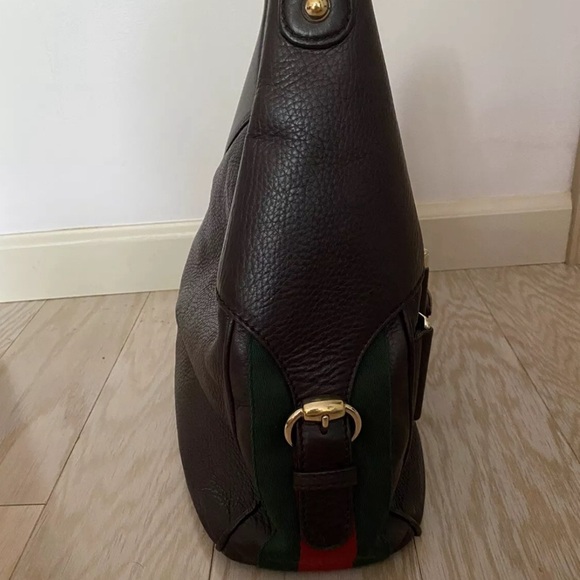 Beautiful Gucci Heritage Horsebit Hobo Bag Brown leather - Picture 6 of 14